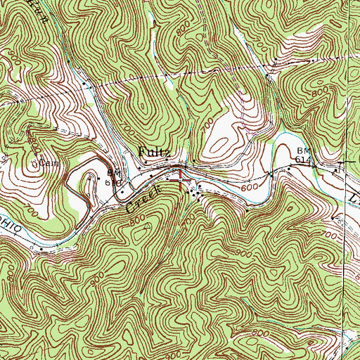 Topographic Map of Fultz Switch (historical), KY