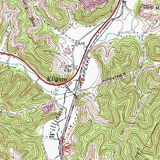 Topographic Map of Kilgore Station (historical), KY