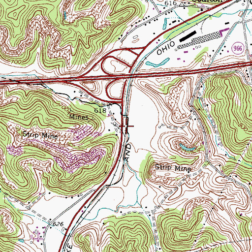 Topographic Map of Bailey Mine Station (historical), KY