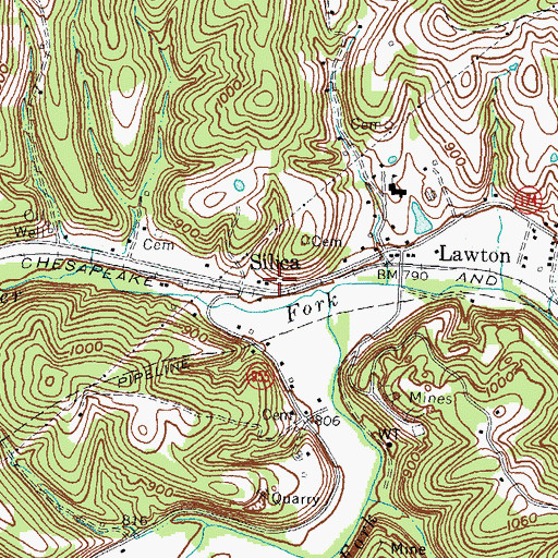 Topographic Map of Silica (historical), KY