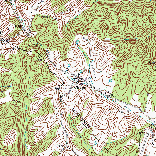 Topographic Map of Ross (historical), KY