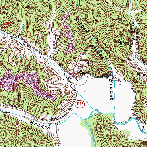 Topographic Map of Little John Post Office (historical), KY