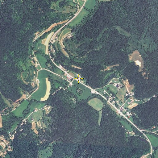 Aerial/Satellite Image of Mountain Chapel United Baptist Church, KY