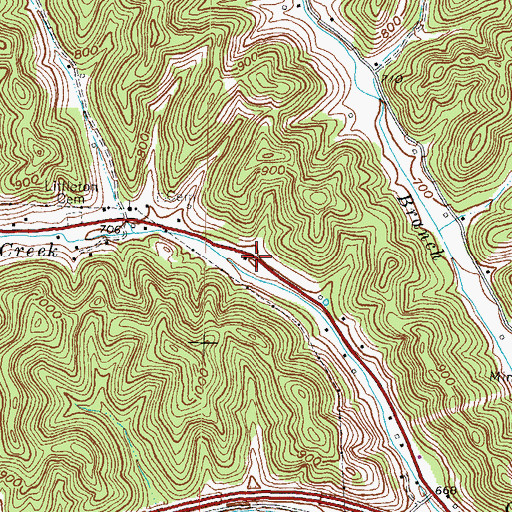 Topographic Map of Gregoryville Post Office (historical), KY