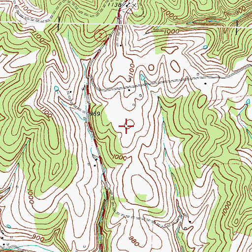 Topographic Map of Caves Post Office (historical), KY