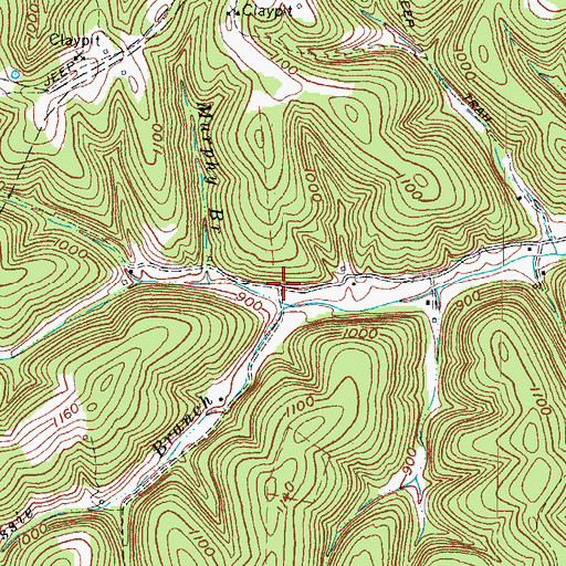 Topographic Map of Road Post Office (historical), KY