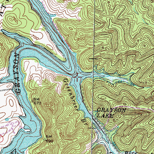 Topographic Map of Crisco Post Office (historical), KY