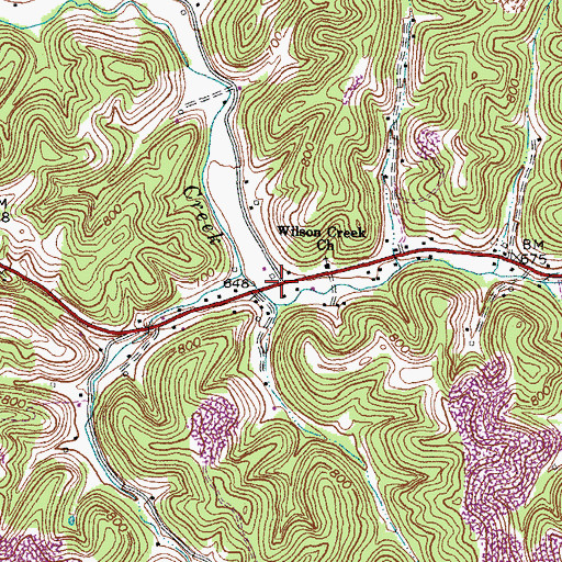 Topographic Map of Seney Post Office (historical), KY