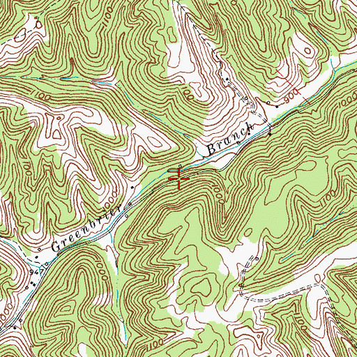 Topographic Map of Greenbrier School (historical), KY