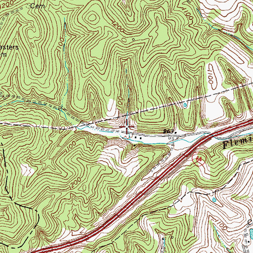 Topographic Map of Pennebaker School (historical), KY