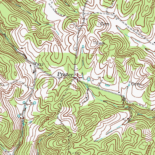 Topographic Map of James Chapel School (historical), KY
