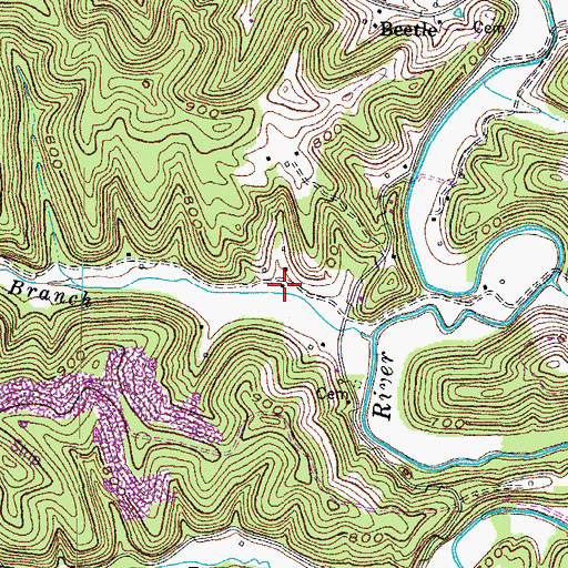 Topographic Map of Antioch School (historical), KY
