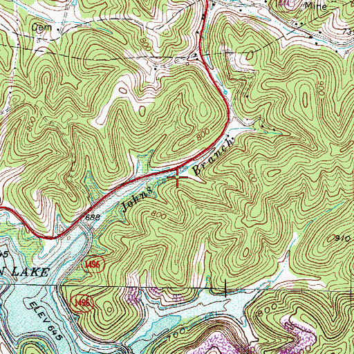 Topographic Map of Shell Rock School (historical), KY