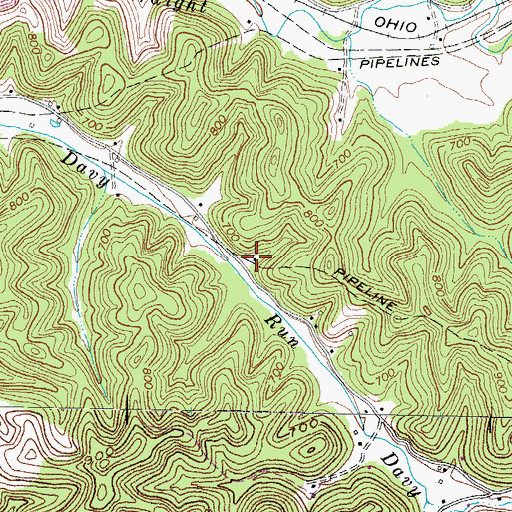 Topographic Map of Davy Run School (historical), KY