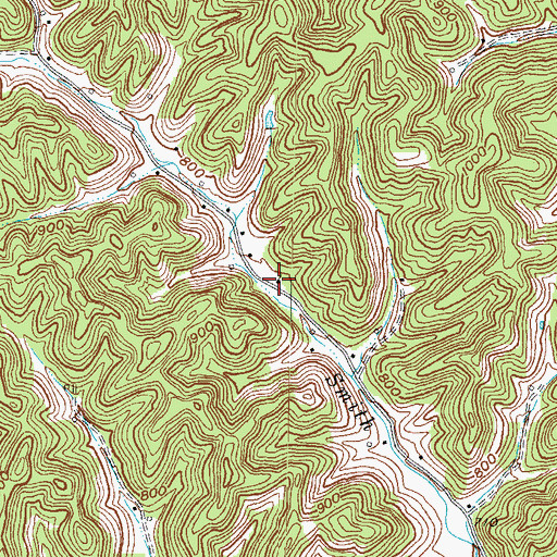 Topographic Map of Smith Branch School (historical), KY