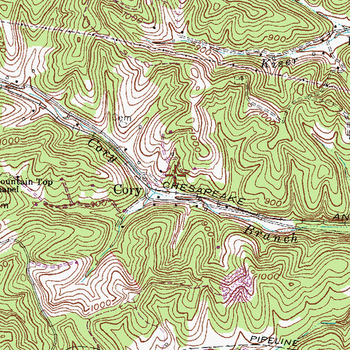 Topographic Map of Corey School (historical), KY