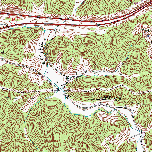 Topographic Map of Middle Wilson School (historical), KY