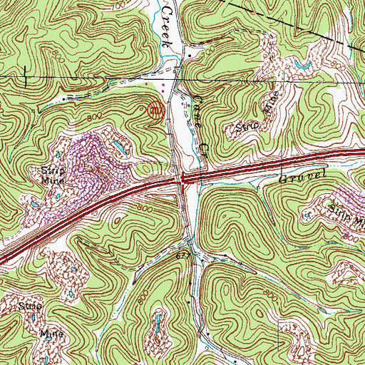 Topographic Map of Gravel Lick School (historical), KY
