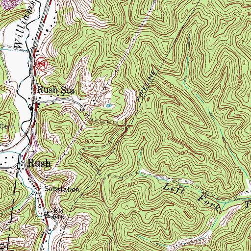 Topographic Map of Geigersville School (historical), KY