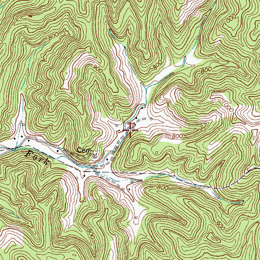 Topographic Map of Glancy School (historical), KY