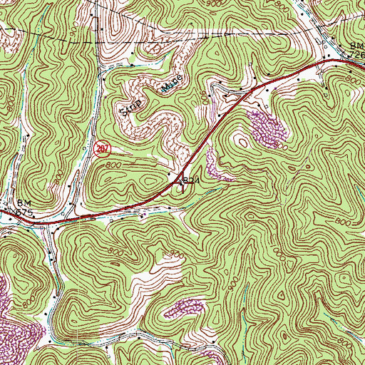 Topographic Map of Star Hill, KY