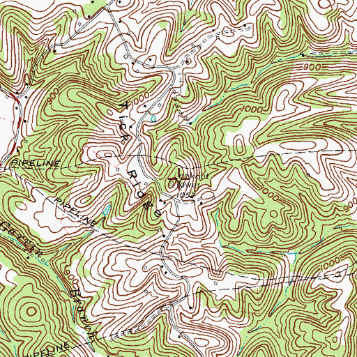 Topographic Map of Tick Ridge Look Out Tower, KY