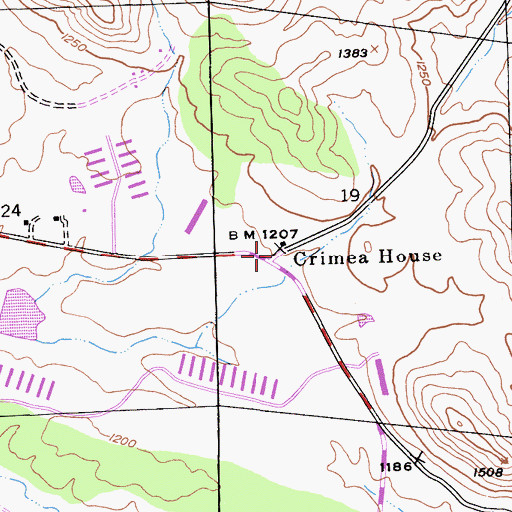 Topographic Map of Crimea House, CA