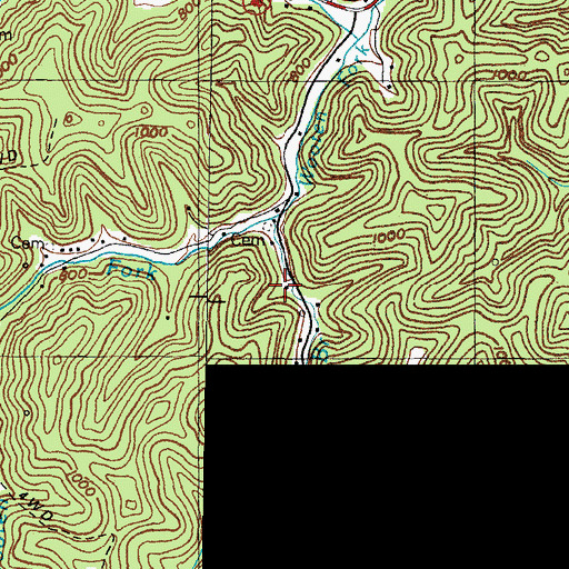 Topographic Map of High Bottom Branch, KY