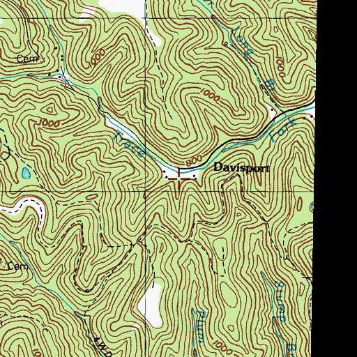 Topographic Map of Lower Twin Hollow, KY