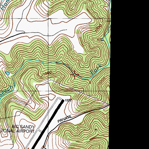 Topographic Map of Poplar Hollow, KY