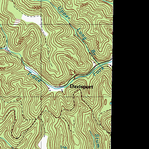 Topographic Map of Spice Hollow, KY