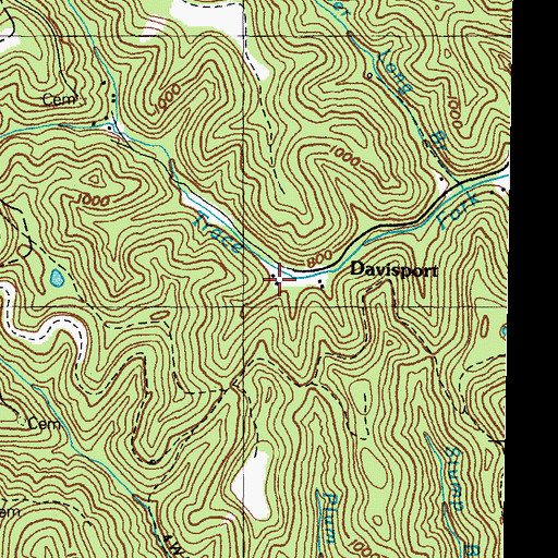 Topographic Map of Upper Twin Hollow, KY