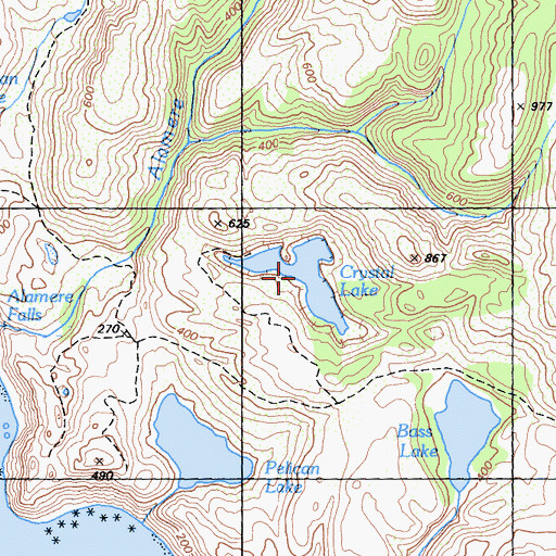 Topographic Map of Crystal Lake, CA