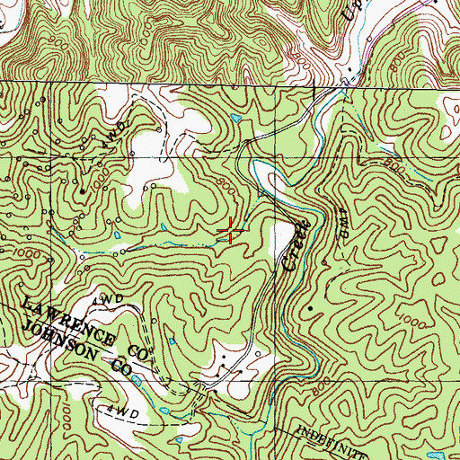 Topographic Map of Ayersville Post Office (historical), KY