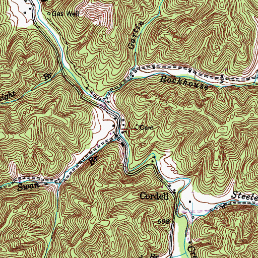 Topographic Map of Cordell School (historical), KY