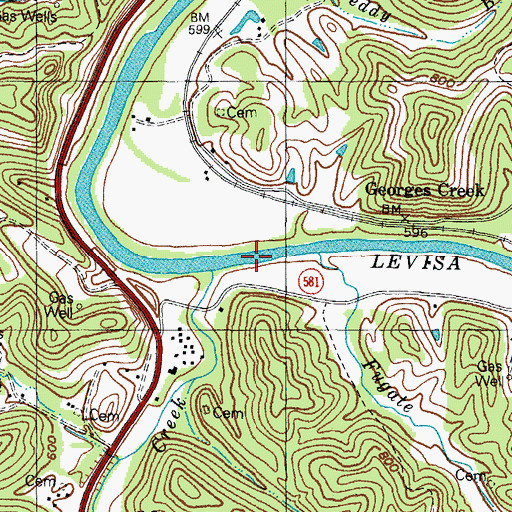 Topographic Map of Elmwood School (historical), KY