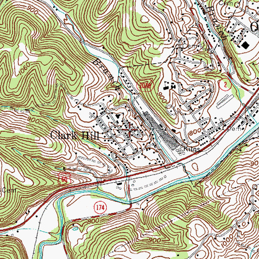 Topographic Map of New Salem Church, KY