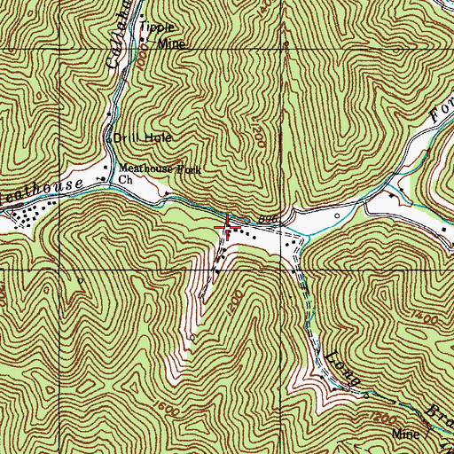 Topographic Map of Meathouse School (historical), KY