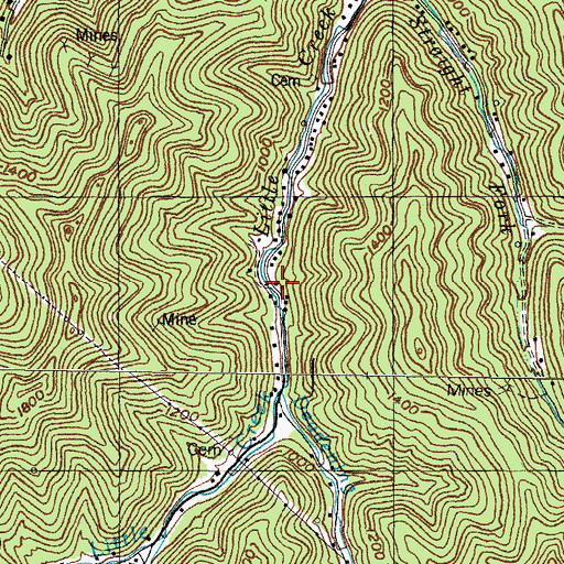Topographic Map of Upper Little Creek School (historical), KY