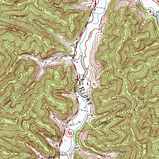 Topographic Map of Albert Post Office (historical), KY
