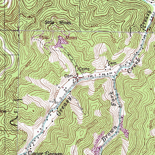 Topographic Map of Alka Post Office (historical), KY