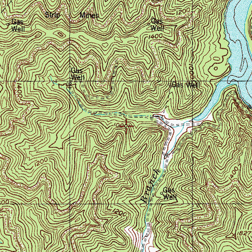 Topographic Map of Anderson Cemetery, KY