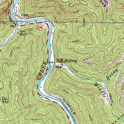 Topographic Map of Argo Post Office (historical), KY