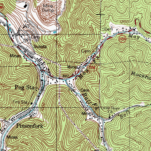 Topographic Map of Ball Fork School (historical), KY