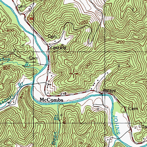 Topographic Map of Banyan (historical), KY