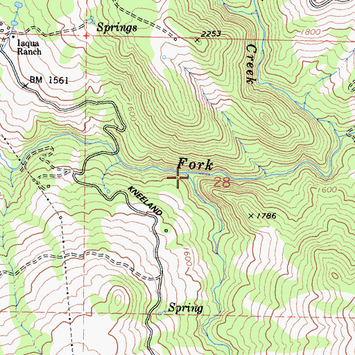 Topographic Map of Dairy Creek, CA