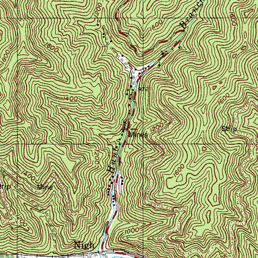 Topographic Map of Biggs Post Office (historical), KY