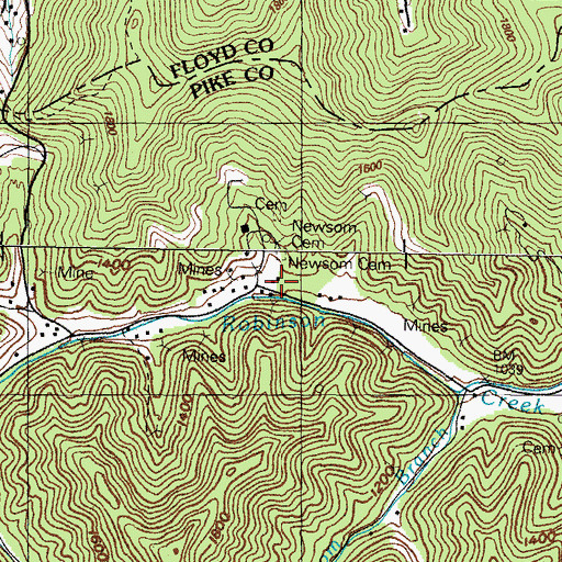 Topographic Map of Biscuit Post Office (historical), KY