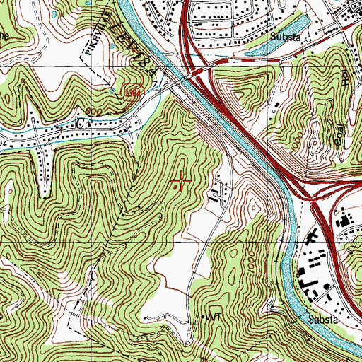 Topographic Map of Cider Poor Farm Ridge, KY