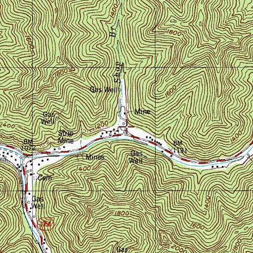 Topographic Map of Edo Post Office (historical), KY